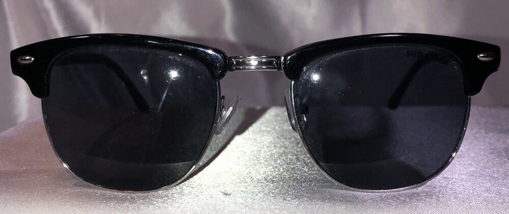 Steve Madden Sunglasses Buckley X17126 Clubmaster Black